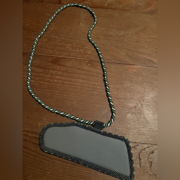 Beaded Seahawks Logo Necklace - Picture 4 of 4